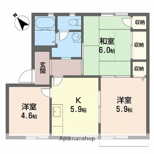 ガーデンハイツ・古谷【C101号室】の間取り