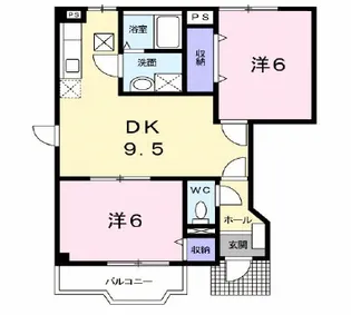 フォンテーヌ 北館【1階】の間取り