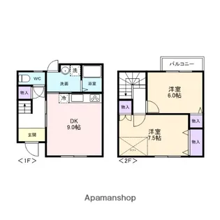 エターナルプレイス【103号室】の間取り