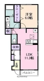 ファイン尾崎【105号室】の間取り