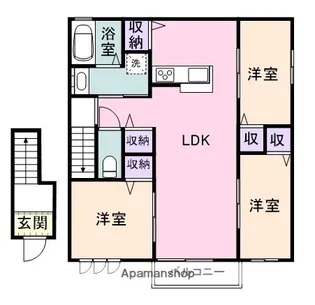 メルベイユ尾崎【202号室】の間取り