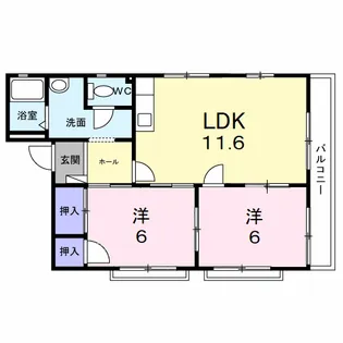 ハイツエレガンス【202号室】の間取り