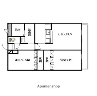 サウス23【101号室】の間取り