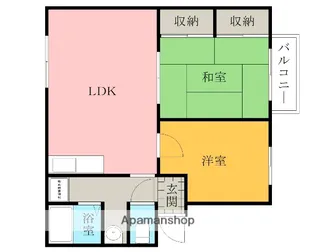 ラッキービレッジ【1階】の間取り