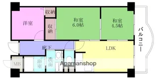 ホワイトウェル【4階】の間取り