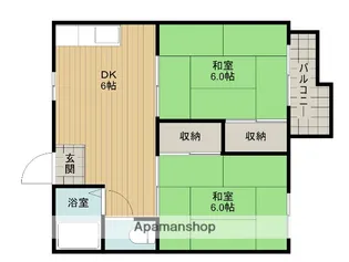 ファミールムカイ【2階】の間取り