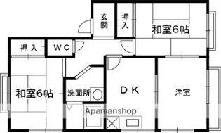 キョウエイ名越ハイツ【2階】の間取り