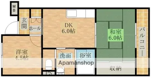 ロイヤルコーポ忠岡【4階】の間取り