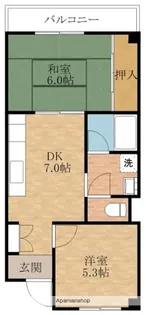ロイヤルコーポ忠岡【3階】の間取り