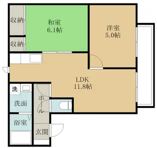 シャーメゾンヤークレイ【2階】の間取り