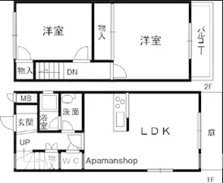 シンシア摩湯【106号室】の間取り