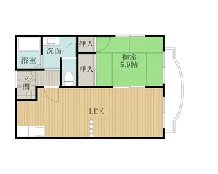 フラワーハイツ・ムラナカ【2階】の間取り