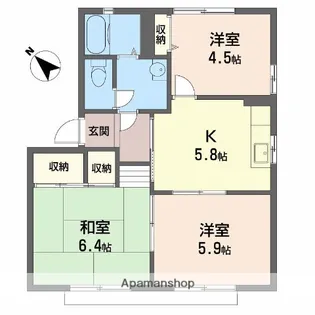 オリーブハイツ【1階】の間取り