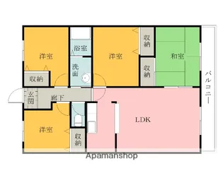 アロマティック岸和田【705号室】の間取り