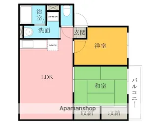 ソファレおおまち【2階】の間取り