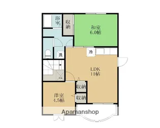 エクセレントパインヒル【202号室】の間取り