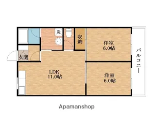 大阪府泉北郡忠岡町忠岡南3丁目【マンション】の間取り