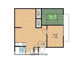 2LDKの間取り画像