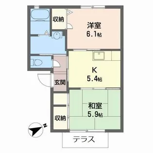 ラフォーレJ・N・Ⅰ【2階】の間取り