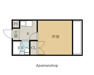 ヴェルナール春木【1階】の間取り