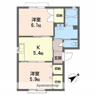スイートハイツ下松【1階】の間取り