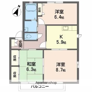 リバーサイド忠岡【2階】の間取り