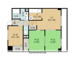 キッツスクエア【1階】の間取り