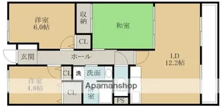 クレアール小松里【3階】の間取り