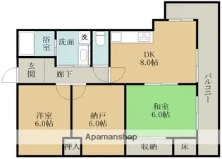 オリーブ沼町【4階】の間取り
