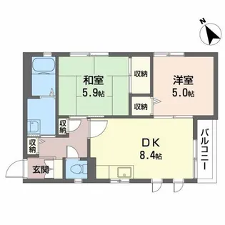 サニーコーポ【2階】の間取り