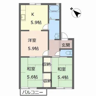 パークサイド木下A・B【2階】の間取り