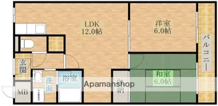 城南マンションⅡ【1階】の間取り