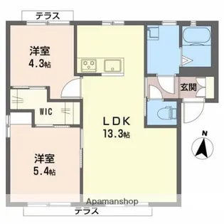 二色の浜グリーンヴィレッジ【1階】の間取り
