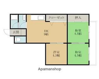 シャトー堺町【3階】の間取り