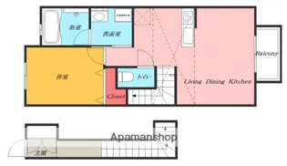 シャトーラルクⅠ【201号室】の間取り