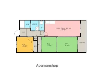 フローラル岸和田【6階】の間取り