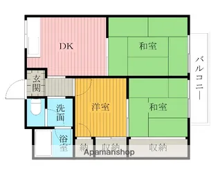 ハイツ古石【205号室】の間取り