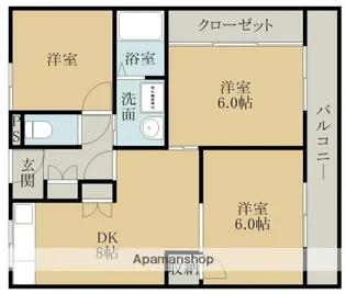 共立マンション小松里【5階】の間取り