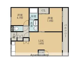 共立マンション小松里【2階】の間取り