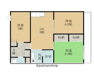 共立マンション小松里【2階】の間取り