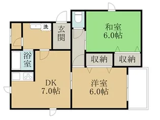 コーポラスキシワダ【2階】の間取り
