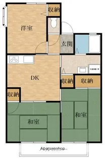 リヴェルテⅠ・Ⅱ【2階】の間取り