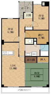 ステーションプラザしもまつA【3階】の間取り