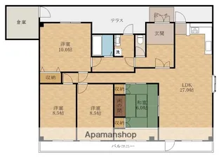 リブドアQ17【4階】の間取り