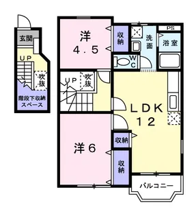 サニースクエアC棟【2階】の間取り
