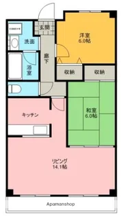ロイヤルヴェール山下【604号室】の間取り