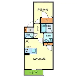 メゾンブランシェ【1階】の間取り