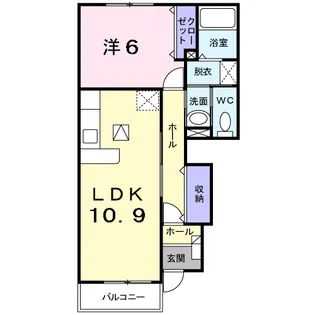 ウエストスクエアB棟【1階】の間取り