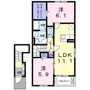 ブリーゼⅣ【2階】の間取り