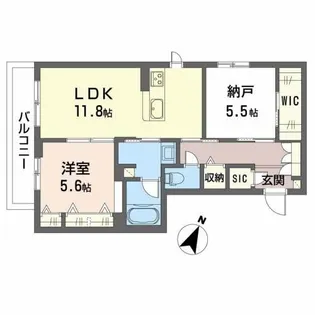 SHAMAISON GREENAGE【2階】の間取り